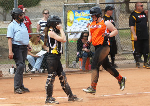 Maranda Longsdon runs across home plate Saturday afternoon during the Havasu Girls Softball opener at Rotary Park. Jillian Danielson/RiverScene