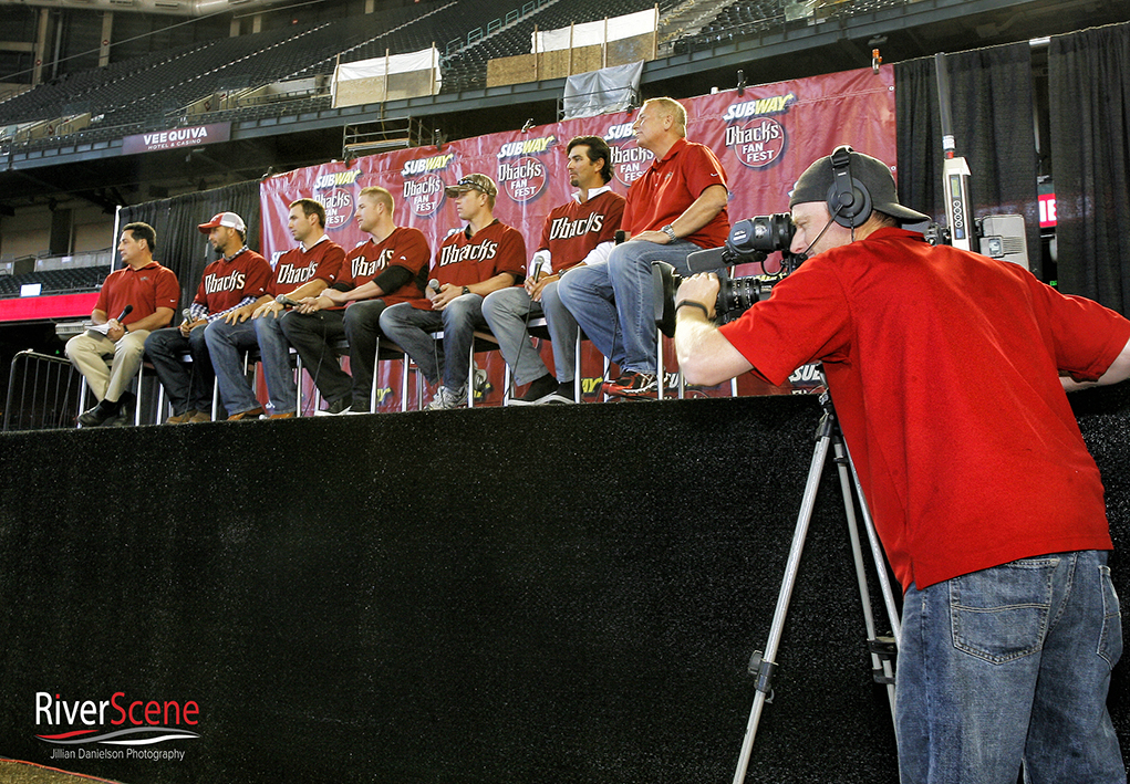 2014 Dbacks players do a question and answer with fans during Fan Fest. Jillian Danielson/RiverScene 