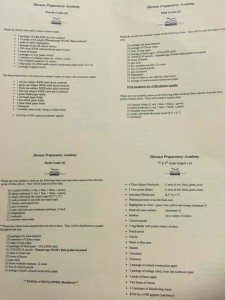 Havasu Prepatory list 