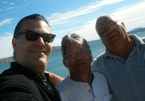  Justin, his uncle Dayne and uncle Skip in January 2012. photo courtesy Justin Osborne Hurdel 