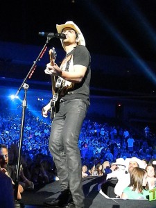 Brad Paisley in concert photo by Samantha Rogers. 