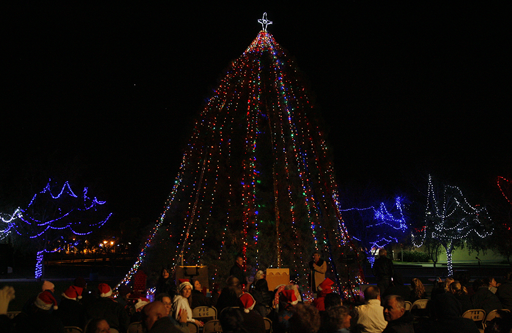 A lighting of the Christmas tree is held every December in Wheeler Park. Jillian Danielson/RiverScene 