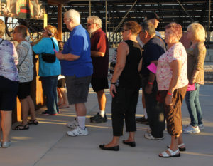 People stand in line at the Mudshark Brewery booth Tuesday evening during Taste of Havasu. Jillian Danielson/RiverScene 
