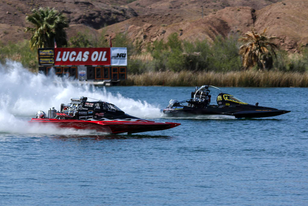 Lucas Oil Drag Boat Racing Series - Colorado River Challenge, began Friday and continues today @ Blue Water Resort and Casino, Parker, AZ. Ken Gallagher/RiverScene