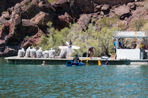 Trash collected by volunteers during the 5th Annual Copper Canyon Cleanup. Nathan Adler/RiverScene