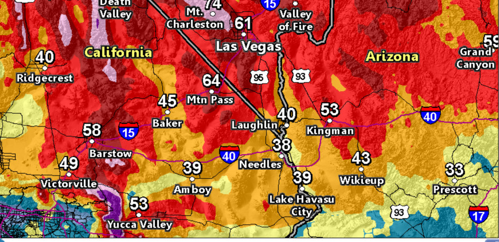 Widespread Strong Winds Sunday