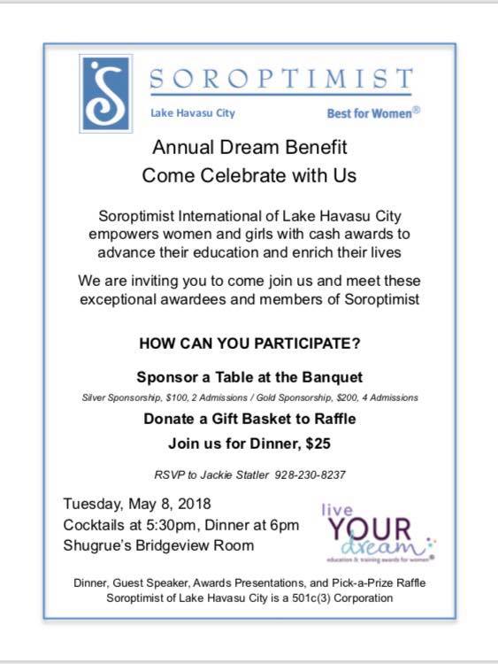 Soroptimist Annual Dream Benefit