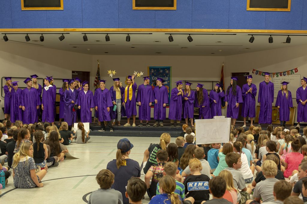 Graduates Visit Their Former Elementary Schools During Grad Walk
