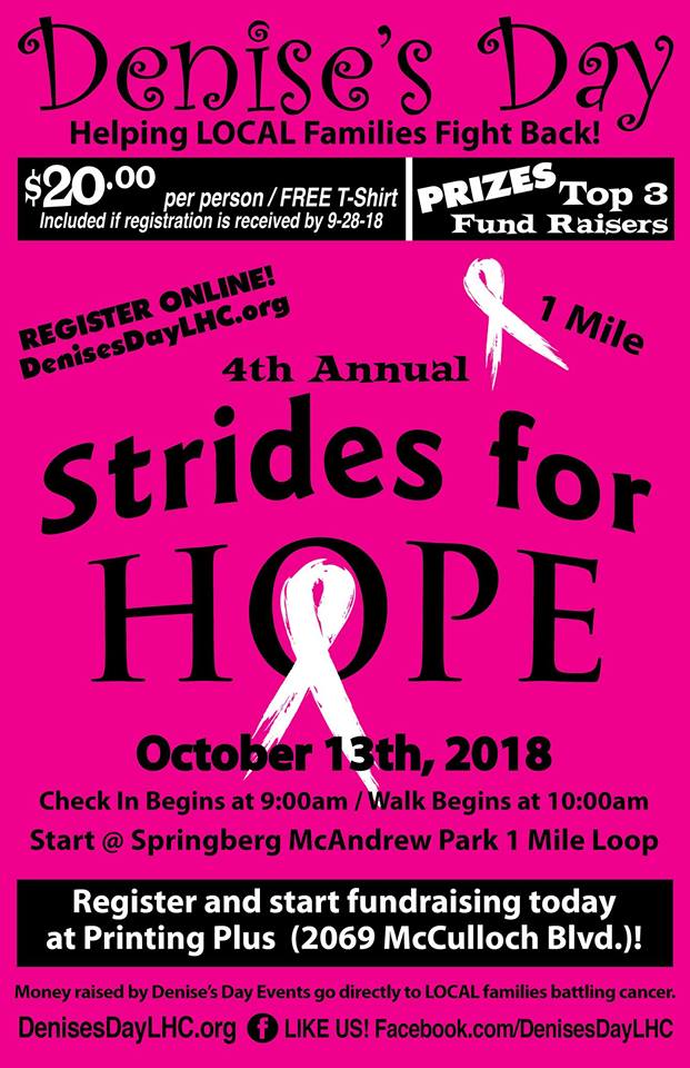 Denises Day 4th Annual Strides For Hope