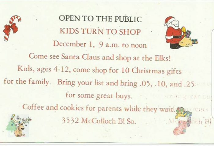 Elks Lodge Kids Turn To Shop