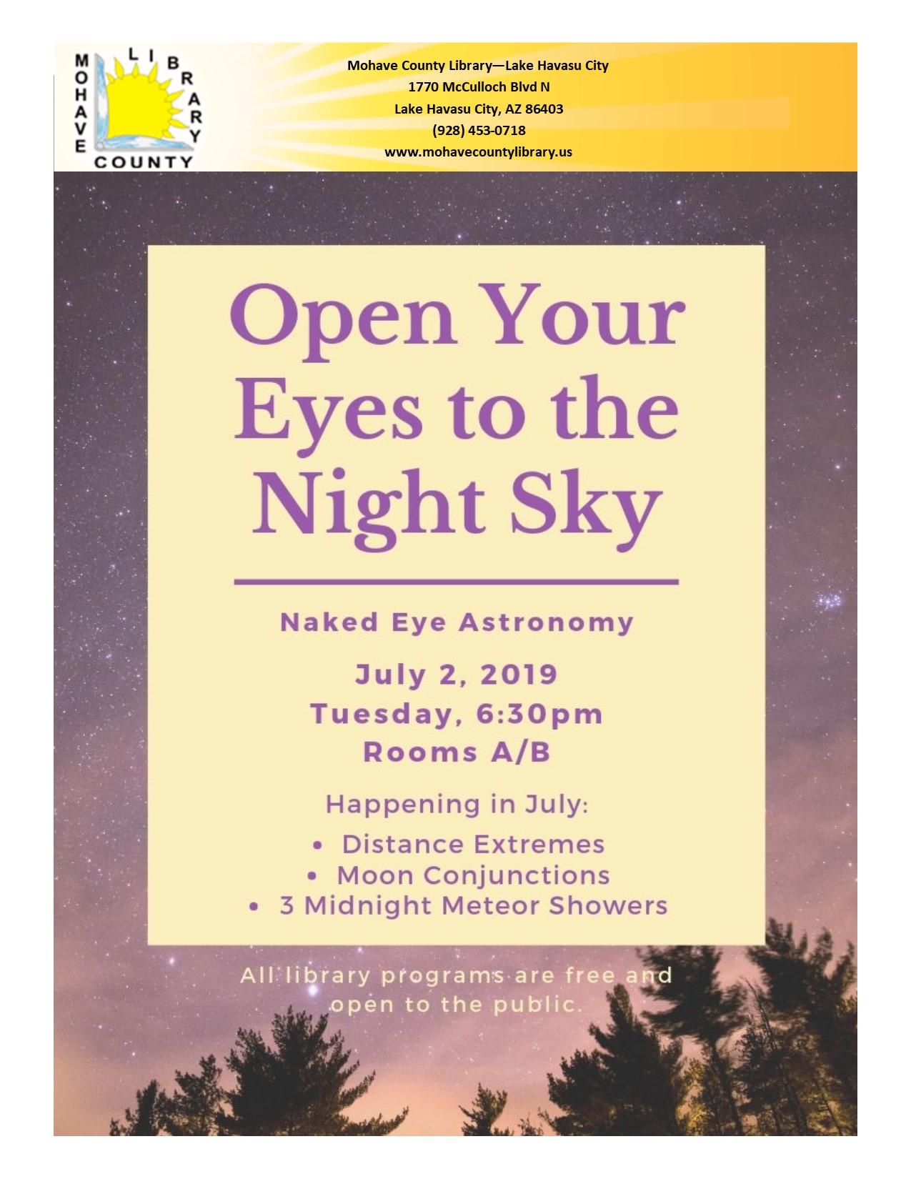 Open Your Eyes to the Night Sky: Naked Eye Astronomy