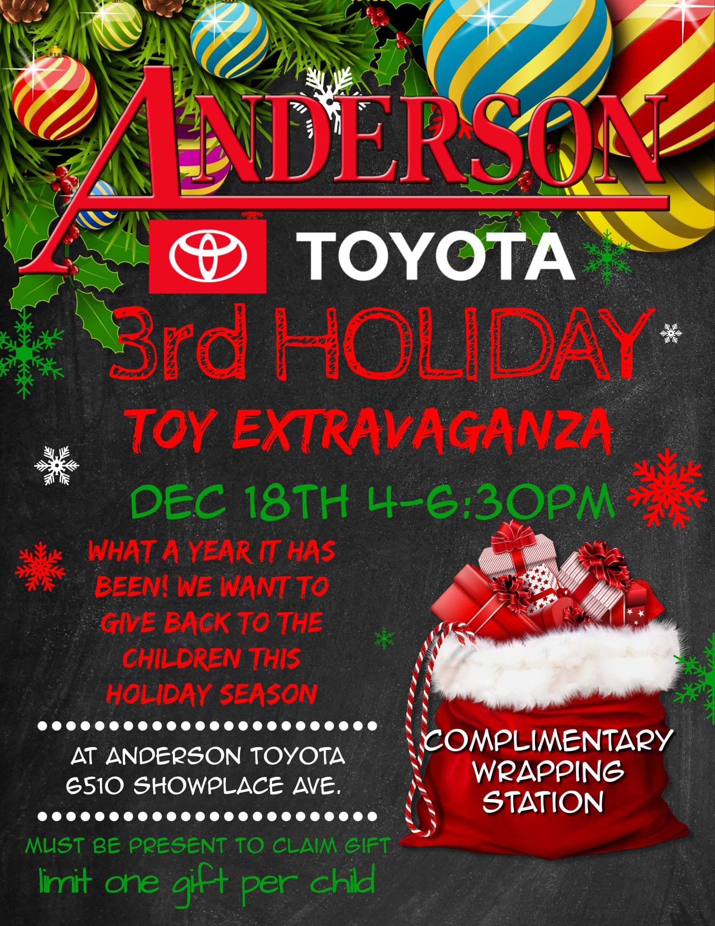 Anderson Toyota Toy Giveaway