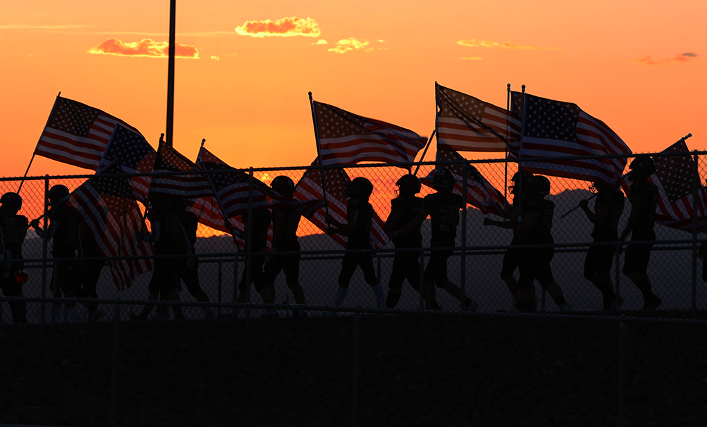 LHHS Varsity Knights Honor 9/11 At Home Opener