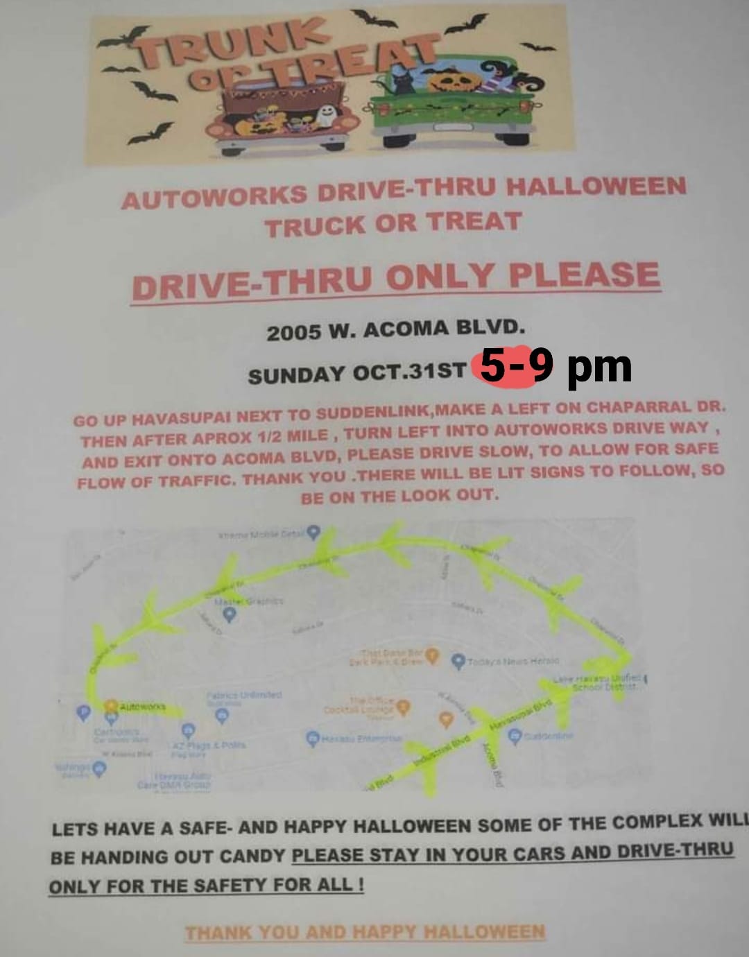 Autoworks Drive-Through Halloween
