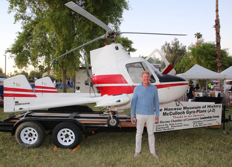 RiverScene Magazine Michael McCulloch Gyro plane Lake Havasu City