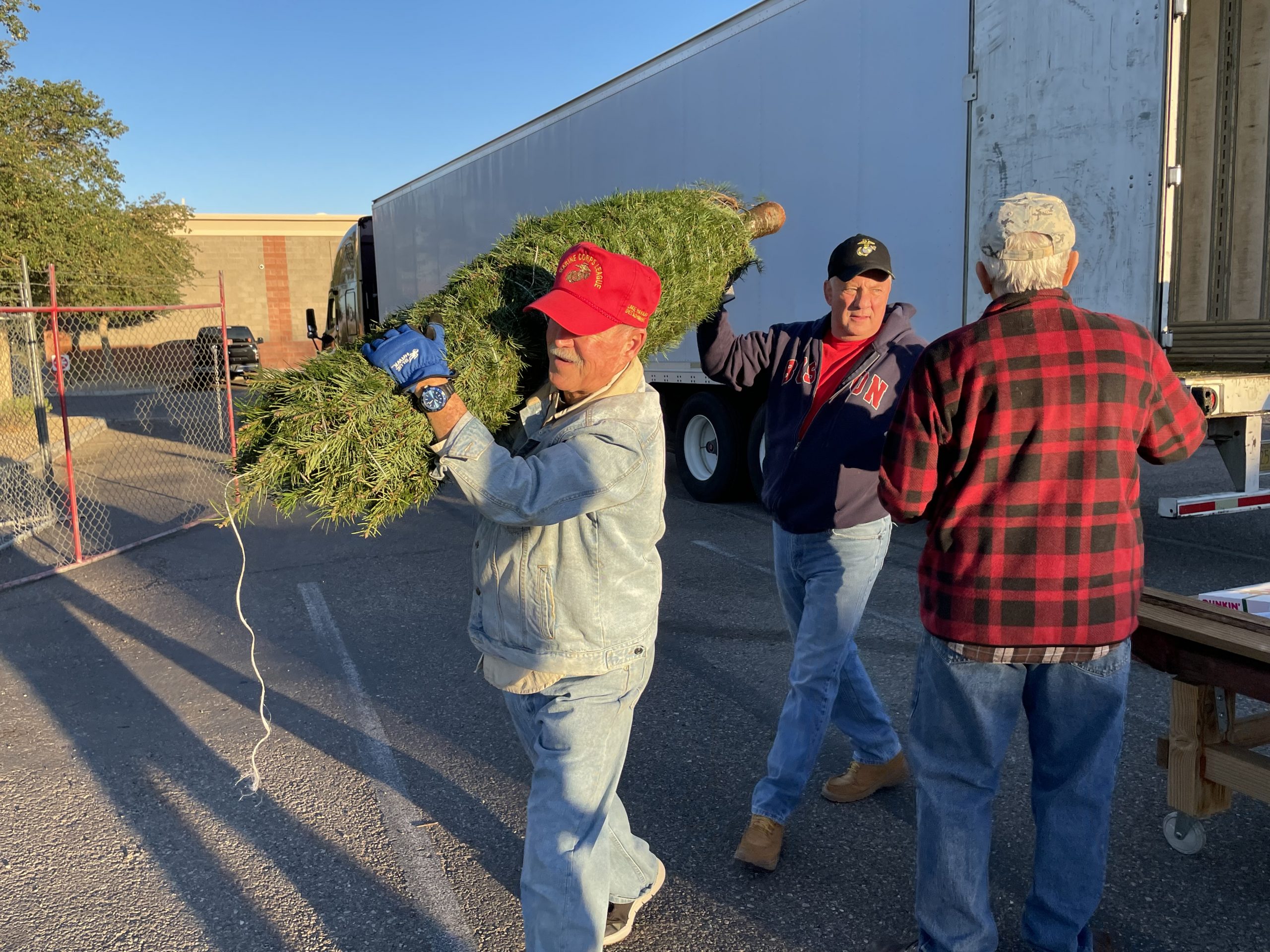 Marine Corps League Sets Up Shop Offering Live Christmas Trees