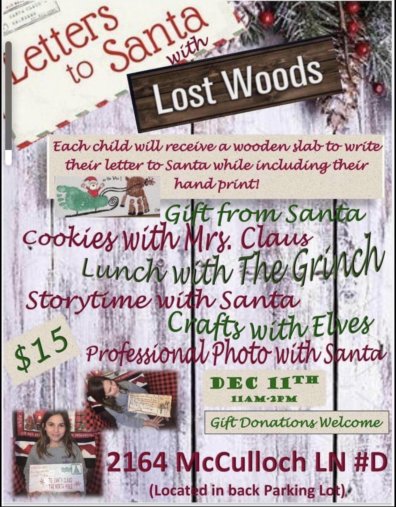 Lost Woods presents LETTERS TO SANTA CRAFT