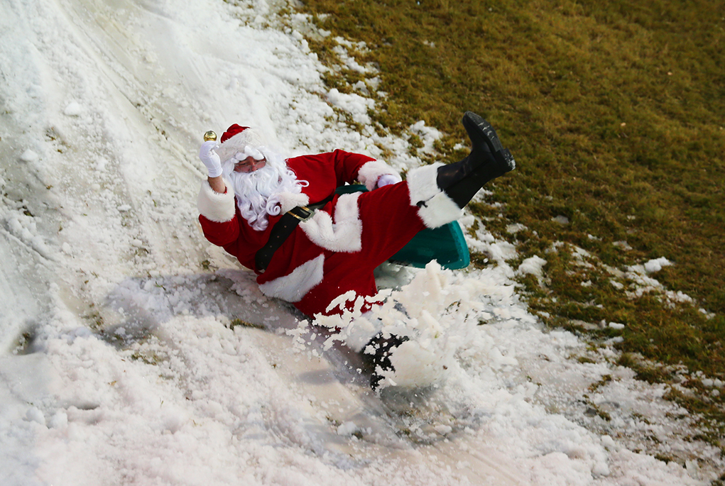 Sledding with Santa