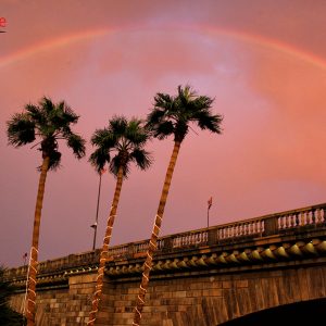 Rainbow over the London Bridge in Lake Havasu City, AZ