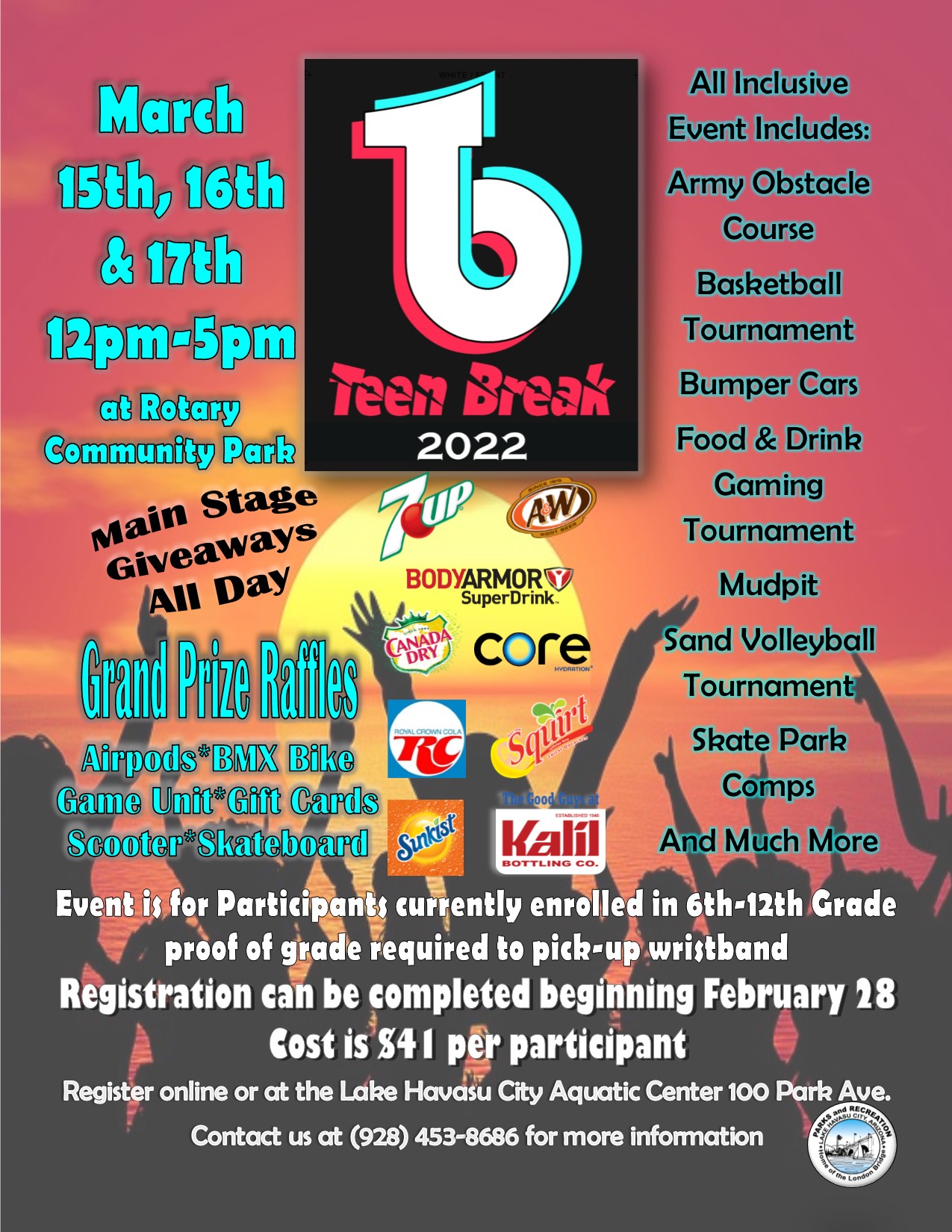 Registration for Teen Break Begins Monday