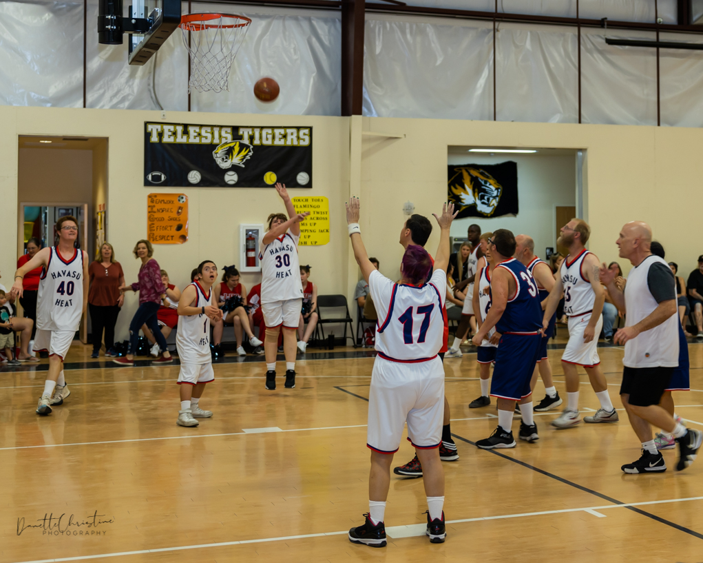 Special Olympics Lake Havasu Basketball take on the Lake Havasu City Police Department