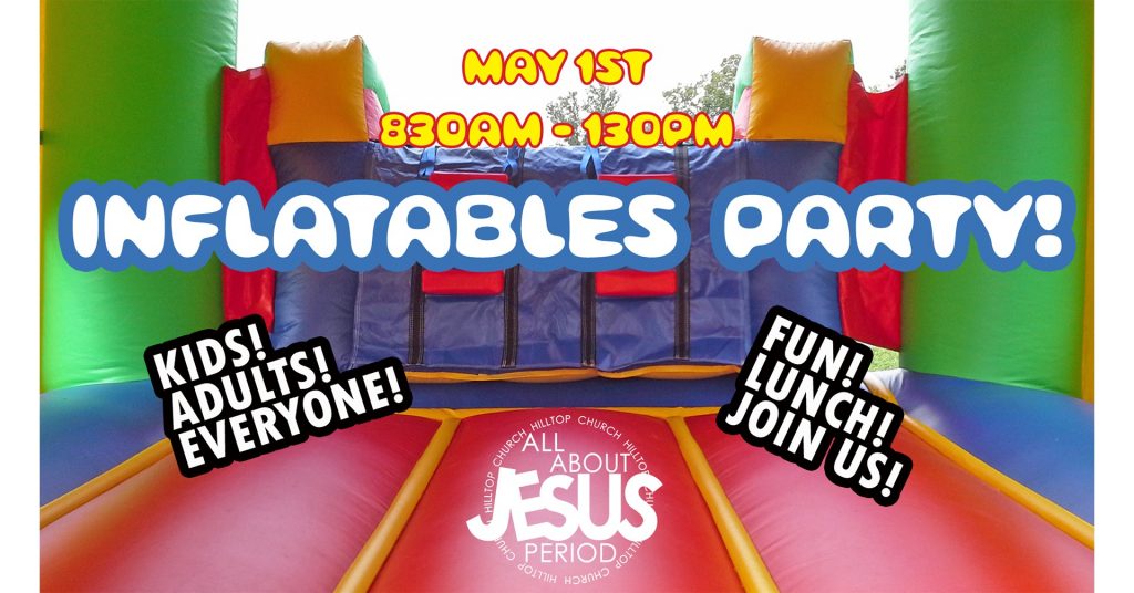 Inflatables party at Hilltop