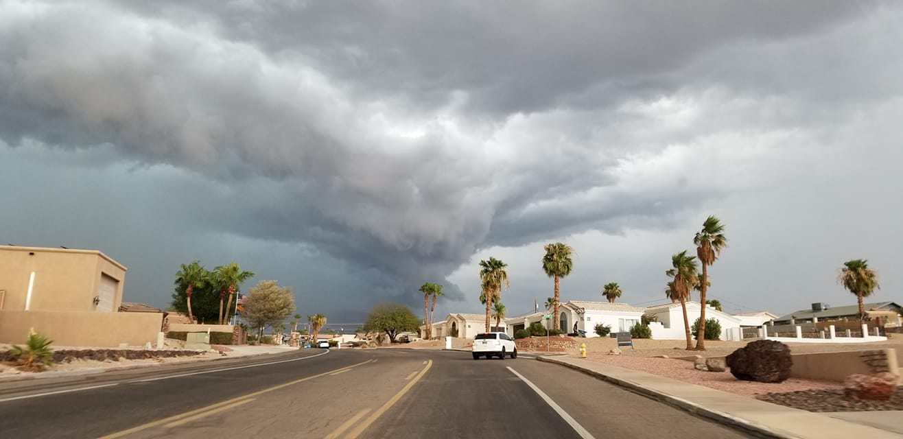 Monsoon Storm Rolls Through Lake Havasu City