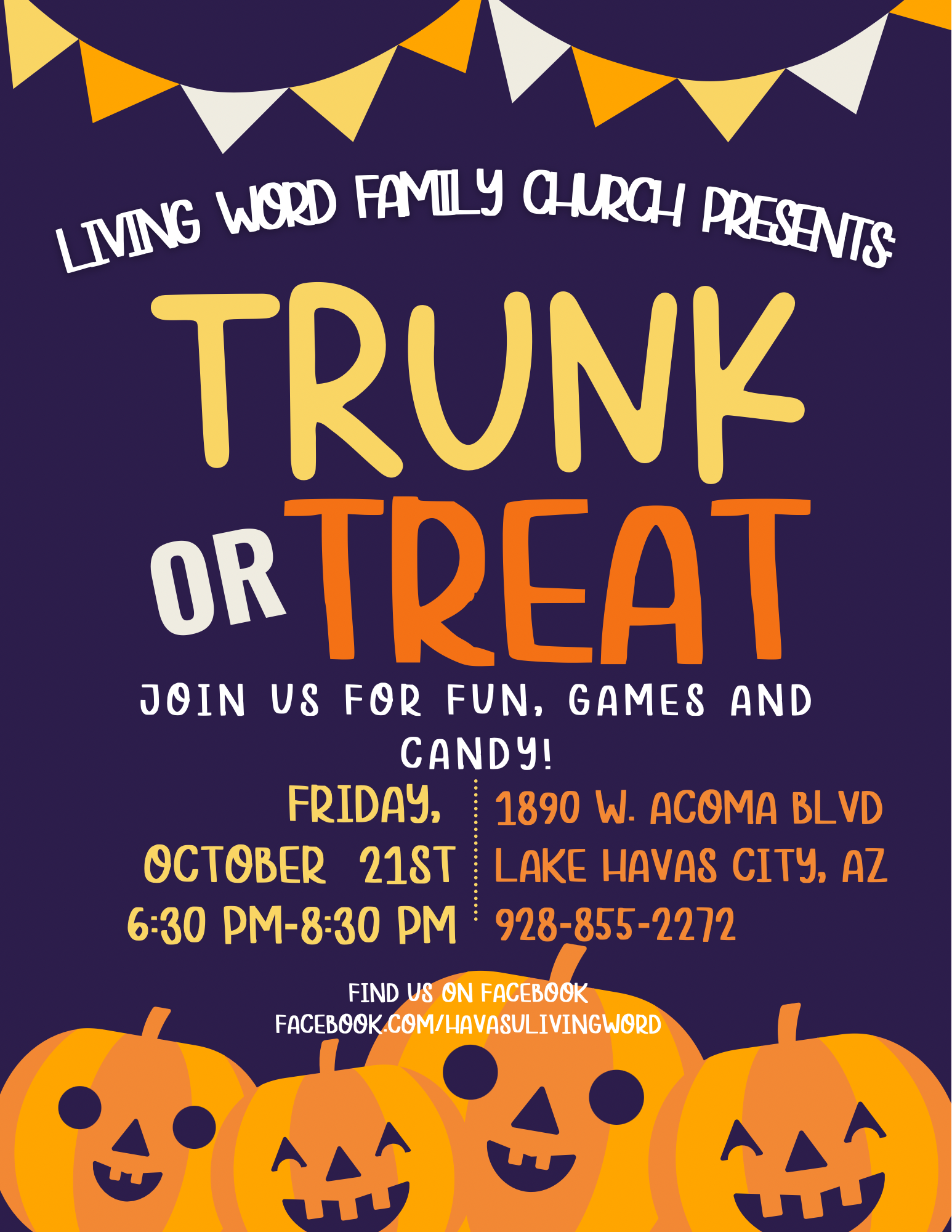 Living Word Family Church’s Trunk or Treat