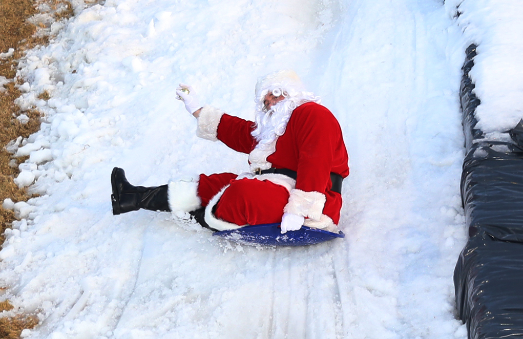 Sledding with Santa Parks and Recreation 