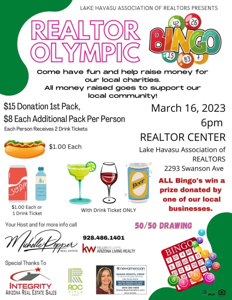 REALTOR Olympics Bingo