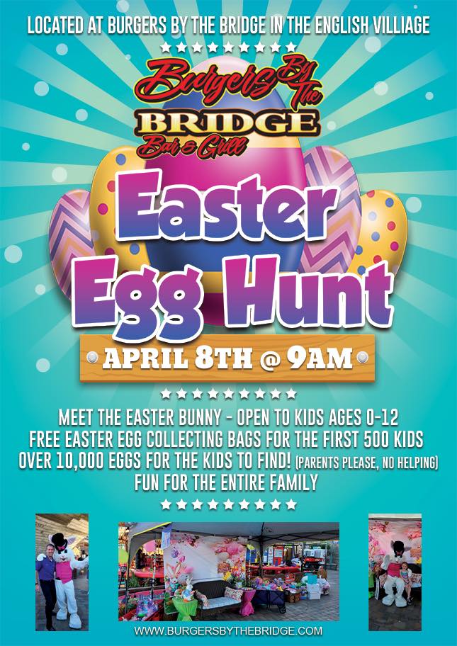 Easter Egg Hunt at Burgers By The Bridge