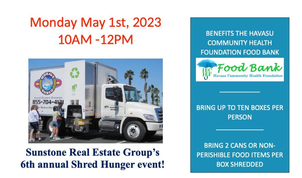 Sunstone Real Estate Group’s  6th annual Shred Hunger event!