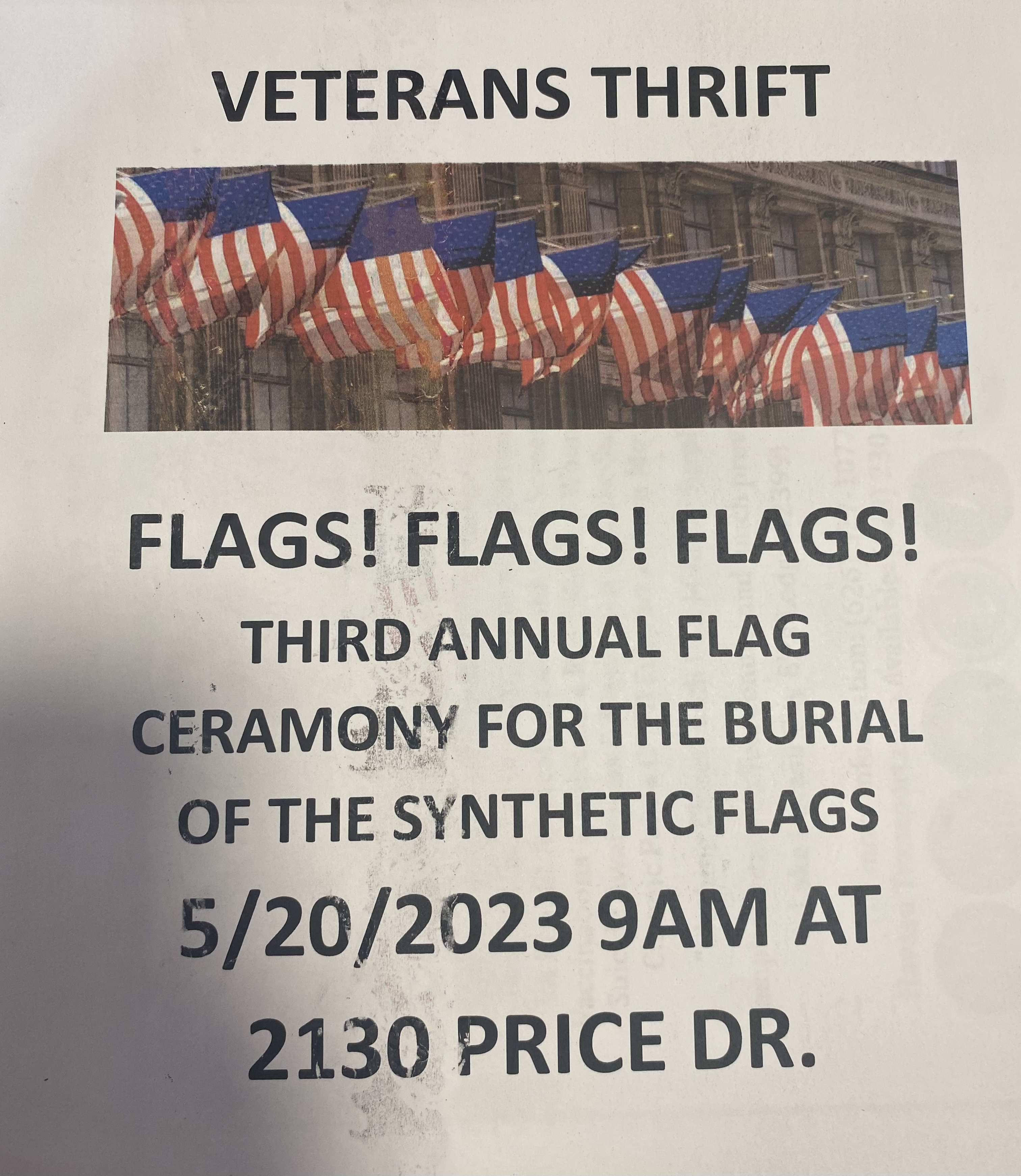 Third Annual Flag Ceremony for Burial
