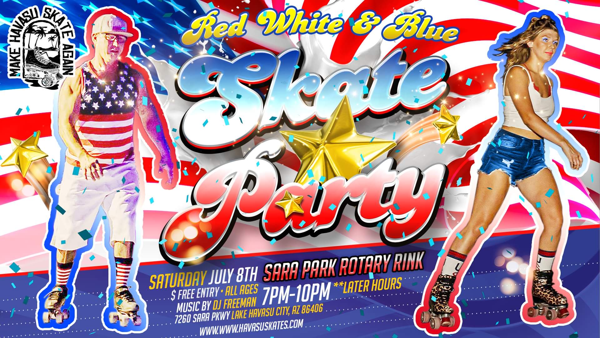 Red, White & Blue Skate Party