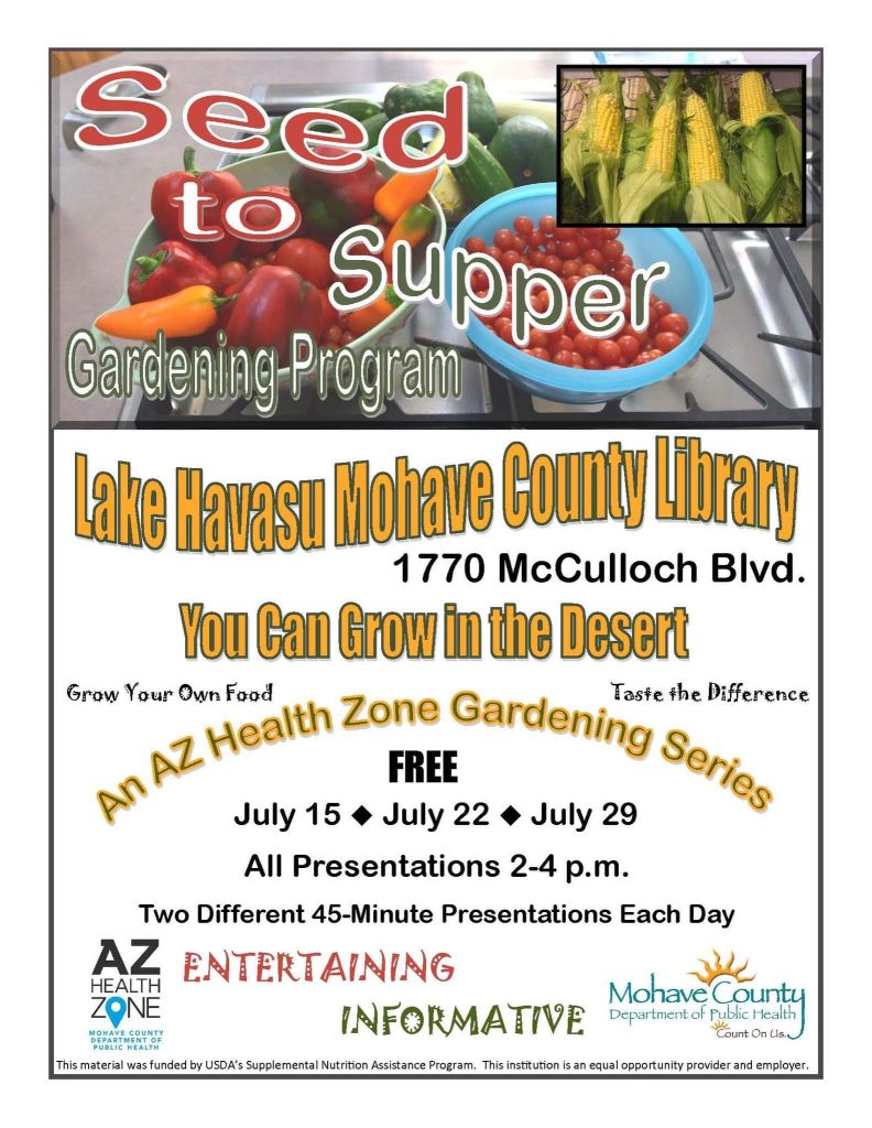 AZ Health Zone “Seed To Supper” Gardening Series