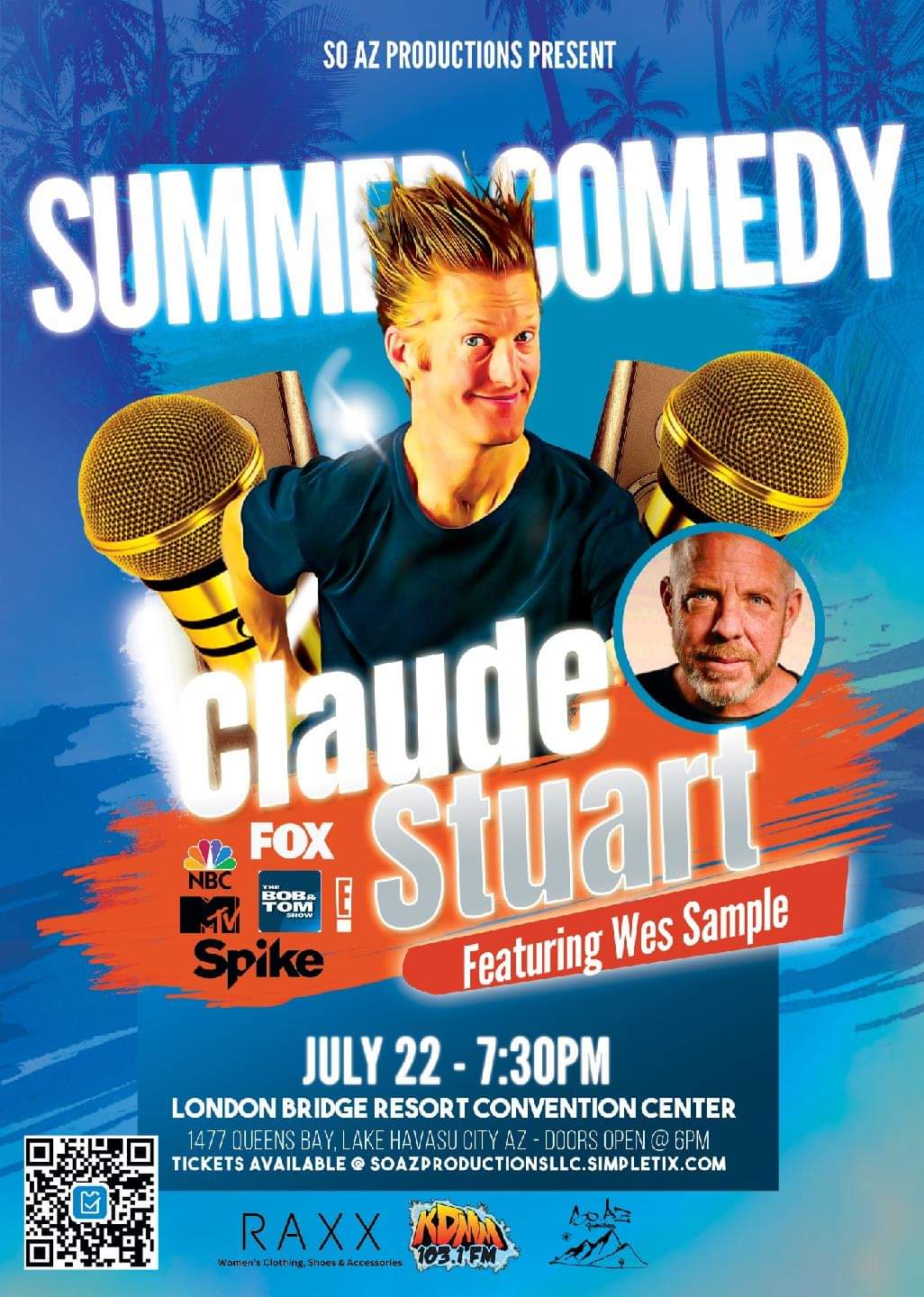 Summer Comedy Show With Claude Stuart Featuring Wes Sample