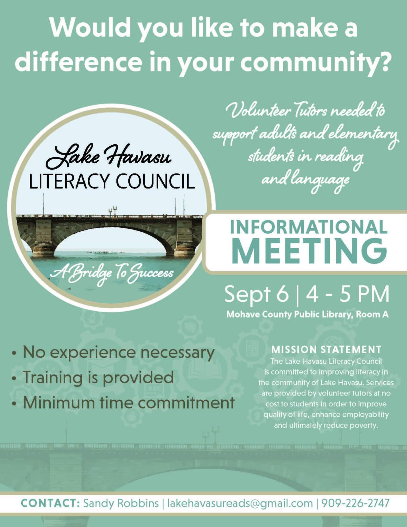 Lake Havasu Literary Council Volunteer Informational Meeting