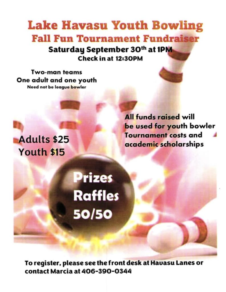Lake Havasu USBC Youth Bowlers Fall Fun Tournament Fundraiser
