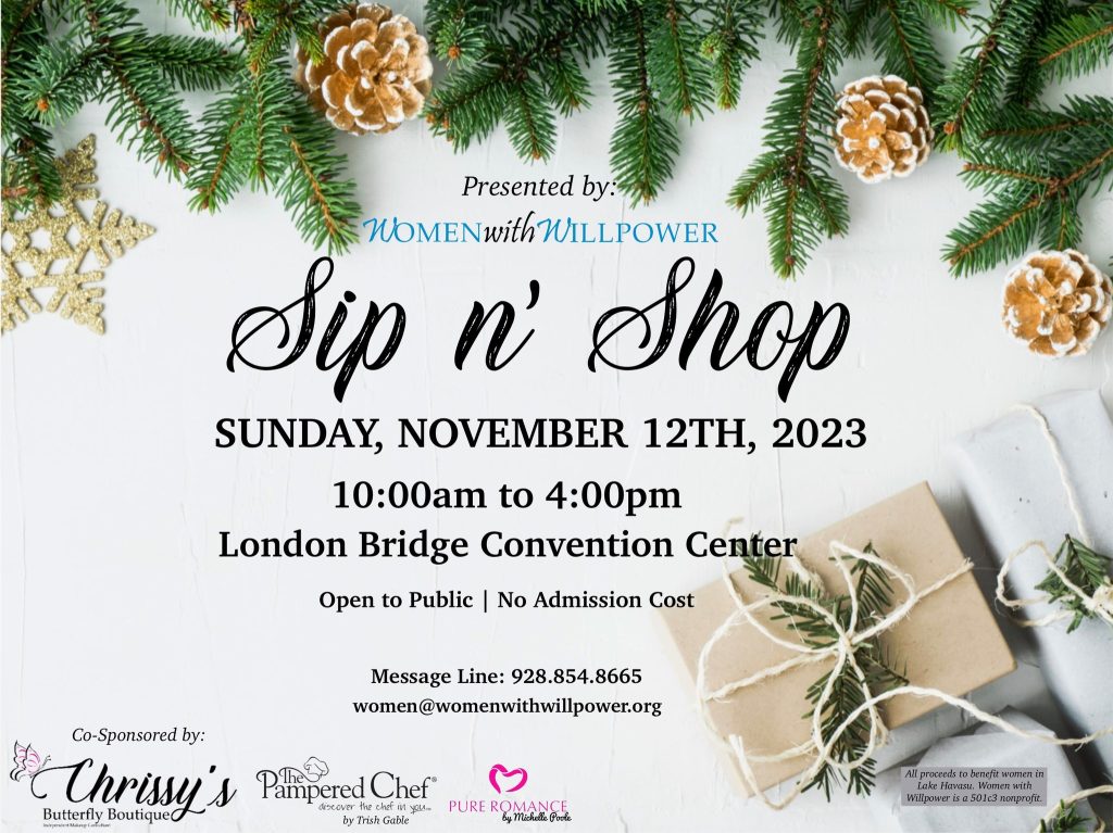Women With Willpower Sip and Shop