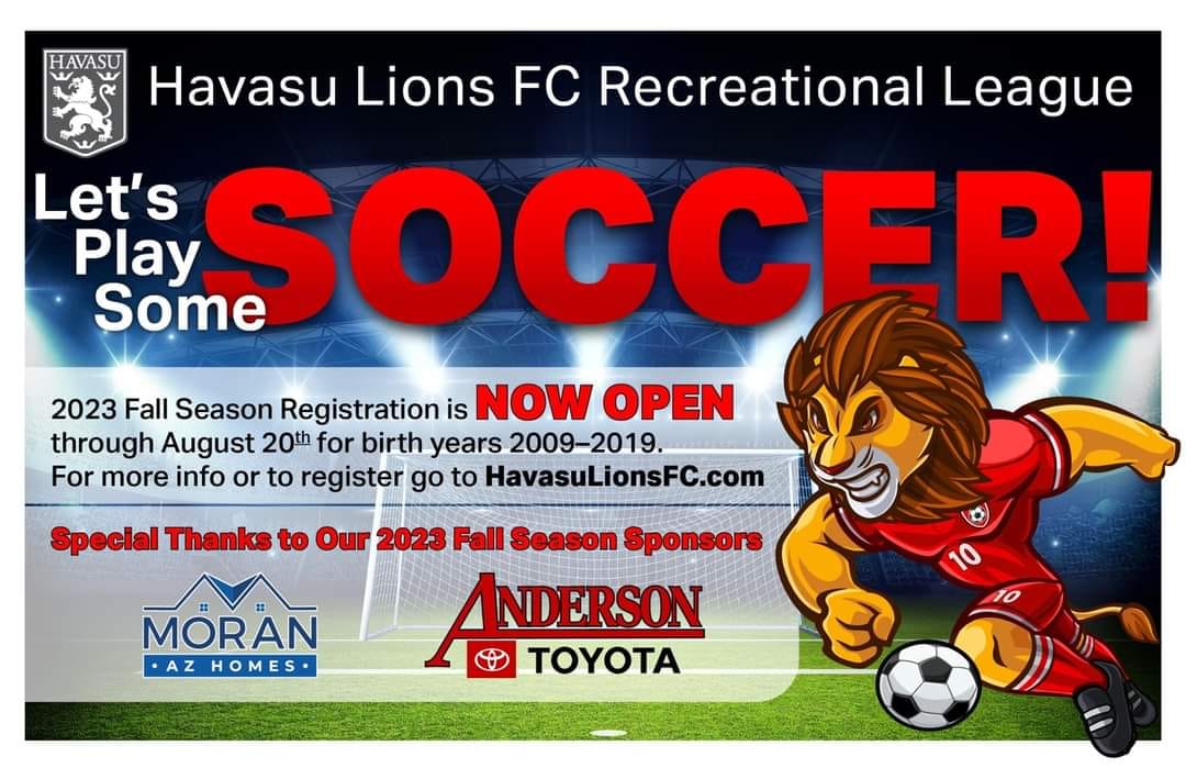 Havasu Lions FC Recreation Soccer League Registration