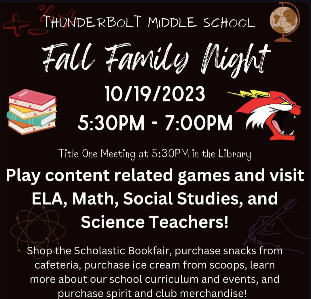 Fall Family Night at Thunderbolt Middle School