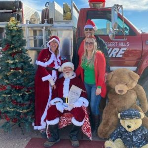 Santa Drops In At Desert Hills Fire DepartmentToy Drive