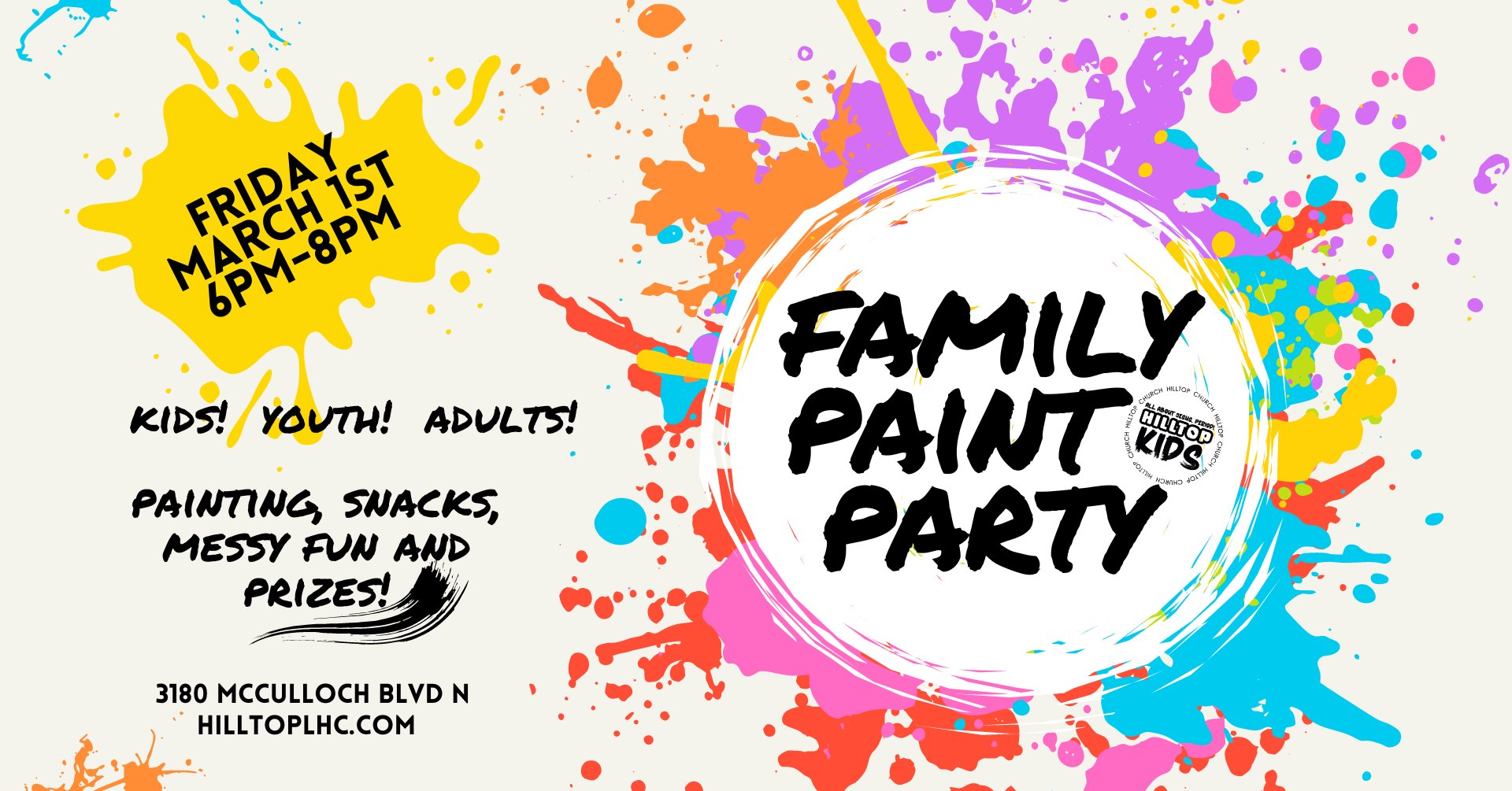 Hilltop Community Church Family Paint Party