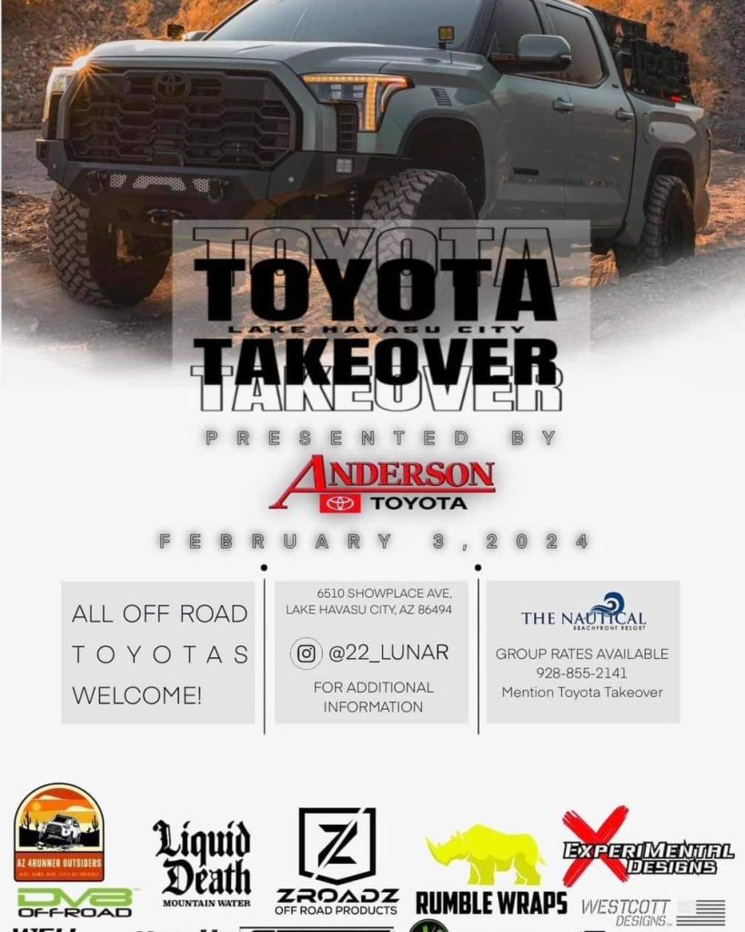 Annual Off Road Toyota Enthusiast Meet Up Set For Saturday At Anderson Toyota