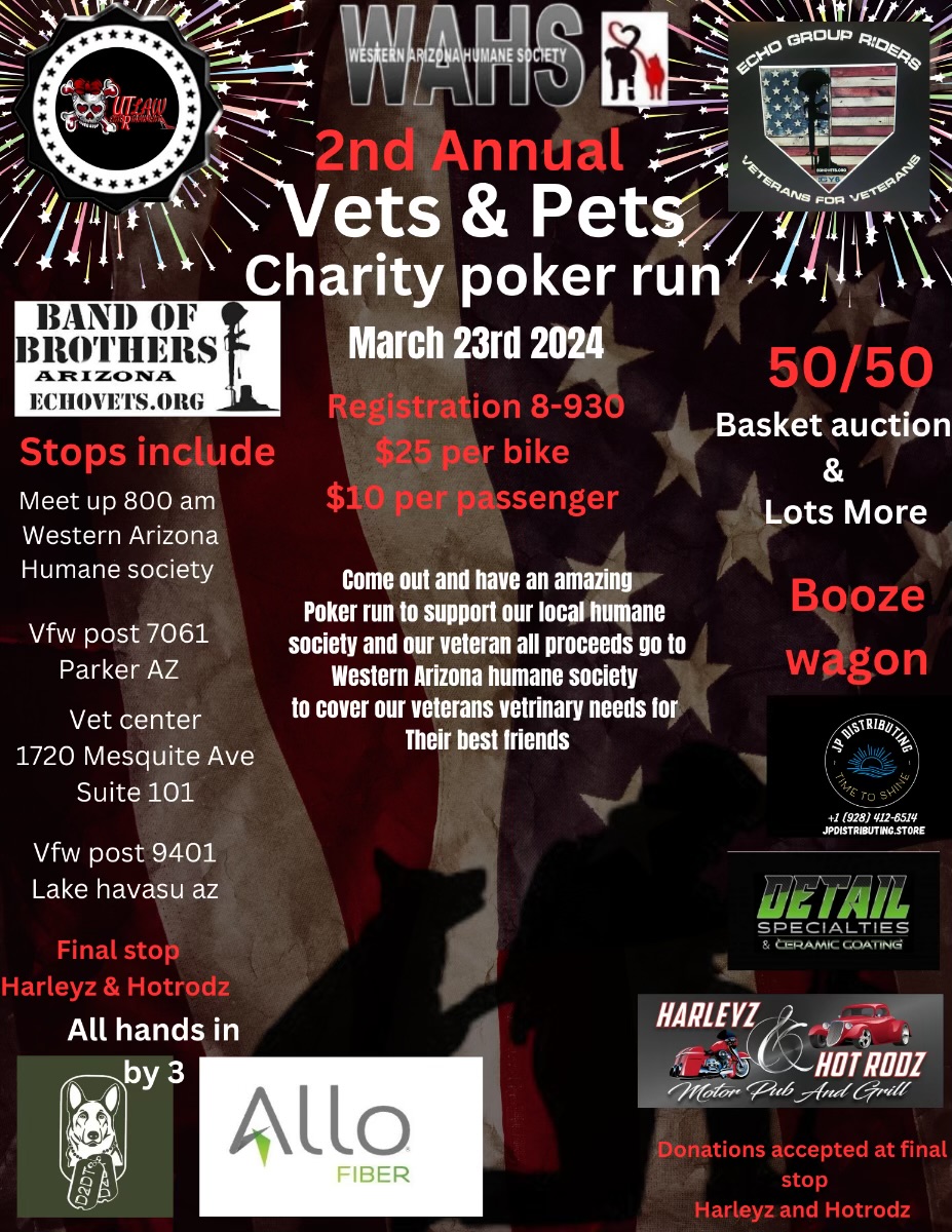 Wahs 2nd Annual Vets for Pets Poker Run