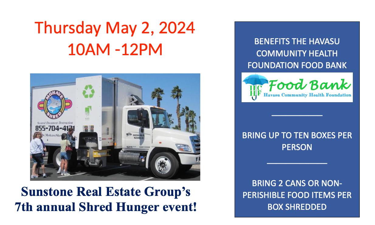 Sunstone Real Estate Group’s  7th annual Shred Hunger event!
