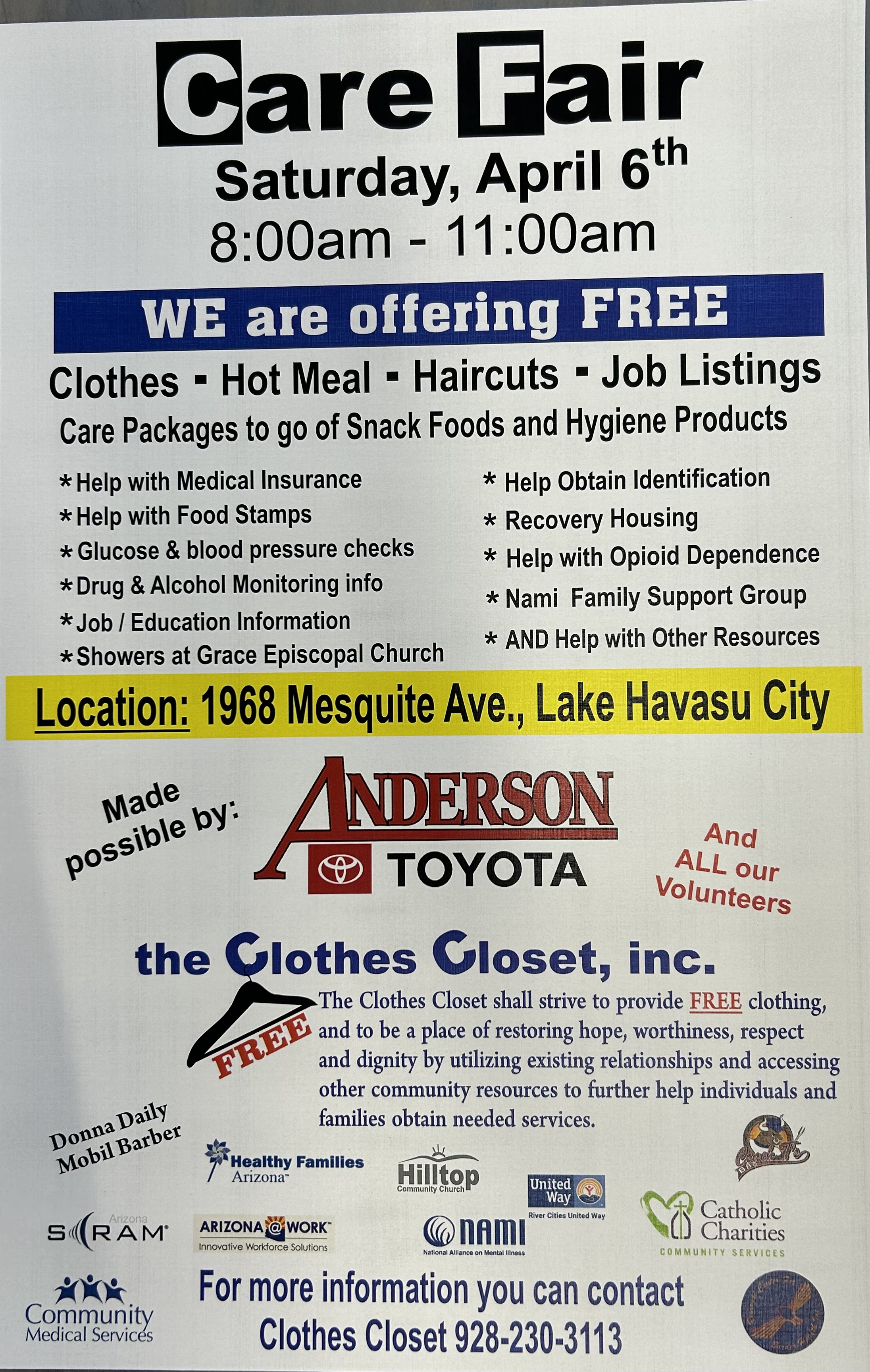 Spring Care Fair sponsored by Anderson Toyota