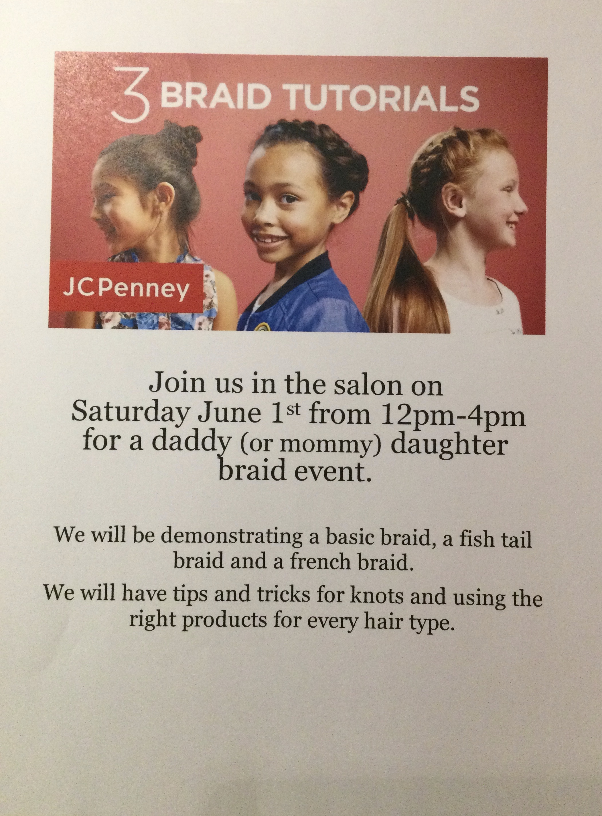 Free Learn to braid Daddy and Me Event