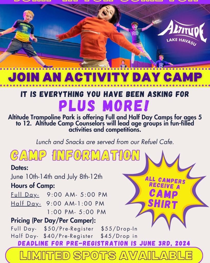 Altitude Trampoline Park Summer Activity Day Camp For Kids