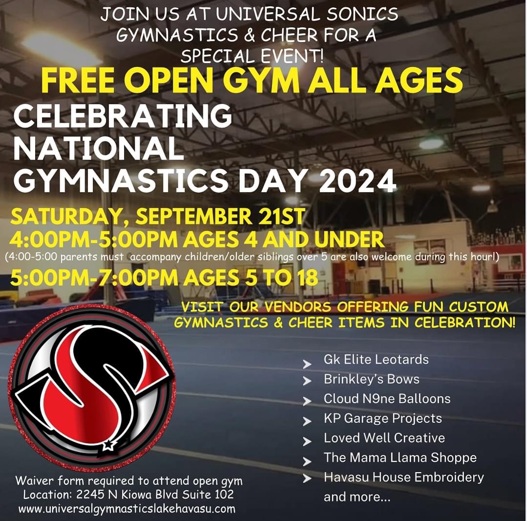 National Gymnastics Day Celebration at Universal Sonics Gymnastics And Cheer